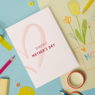 Carte Pink Heart Mother's Day Card