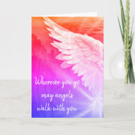 Carte Pink Ombre Guardian Angel – Angels Walk With You