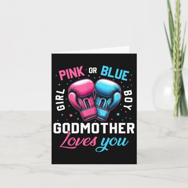 Carte Pink or Blue Godmère Vous Aime Boxe Genre Rev (Devant)