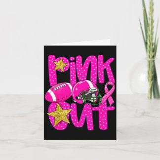Carte Pink out football pink ribbon breast cancer