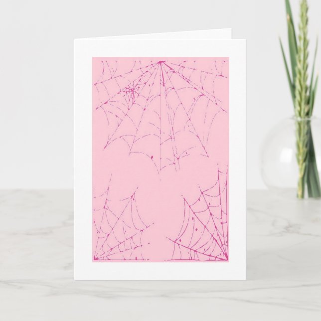 Carte Pink Pastel Spider Web (Devant)