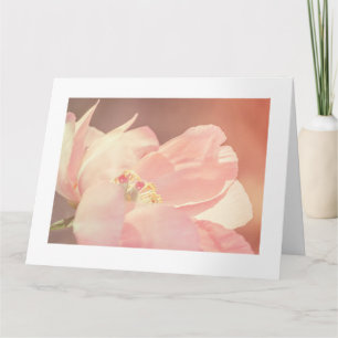 Carte Pink Peony Flower Custom Birthday Big