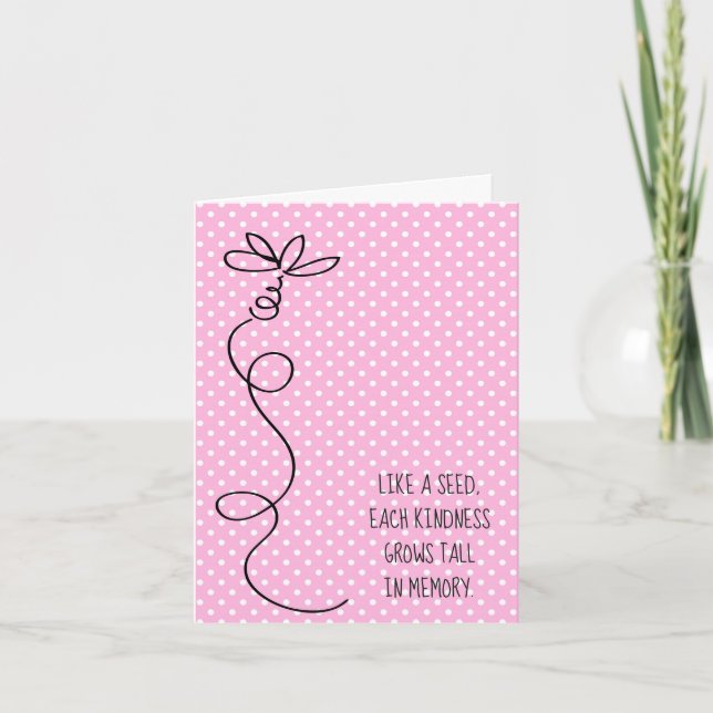 Carte Pink Polka Dot merci (Devant)