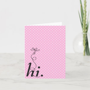 Carte Pink Polka Point Hello