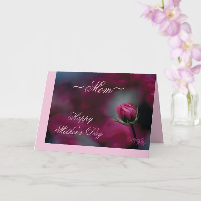 Carte Pink Rosebud pour la fête des mères (Orchidée)