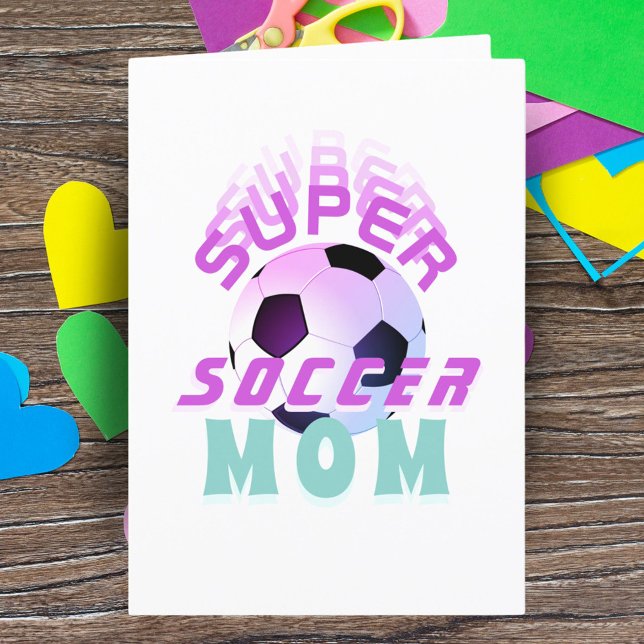 Carte Pink Super Soccer Maman Sport Mère's Day (Créateur téléchargé)