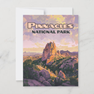 Carte Pinnacles National Park Buttes California