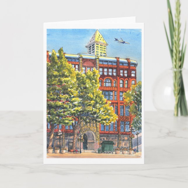Carte Pioneer Building, Pioneer Carré, SEattle (Devant)
