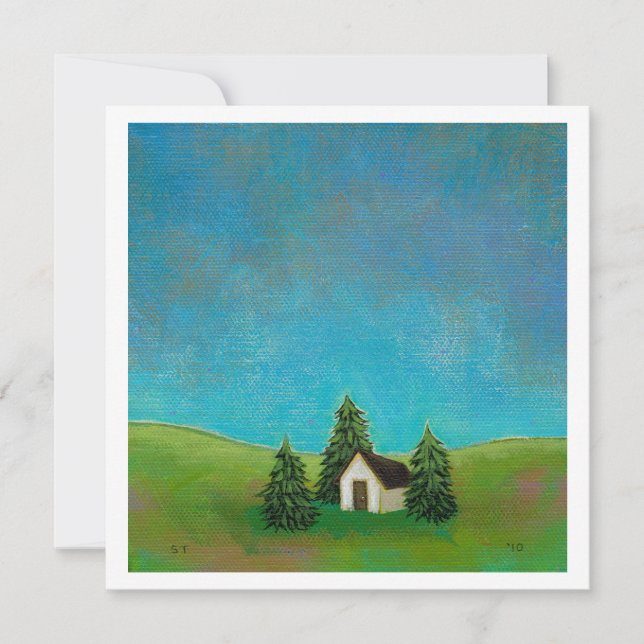 Carte Pioneer maison art paysage paisible peinture (Devant)