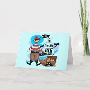 Carte Pirate 6e anniversaire t-shirts et cadeaux