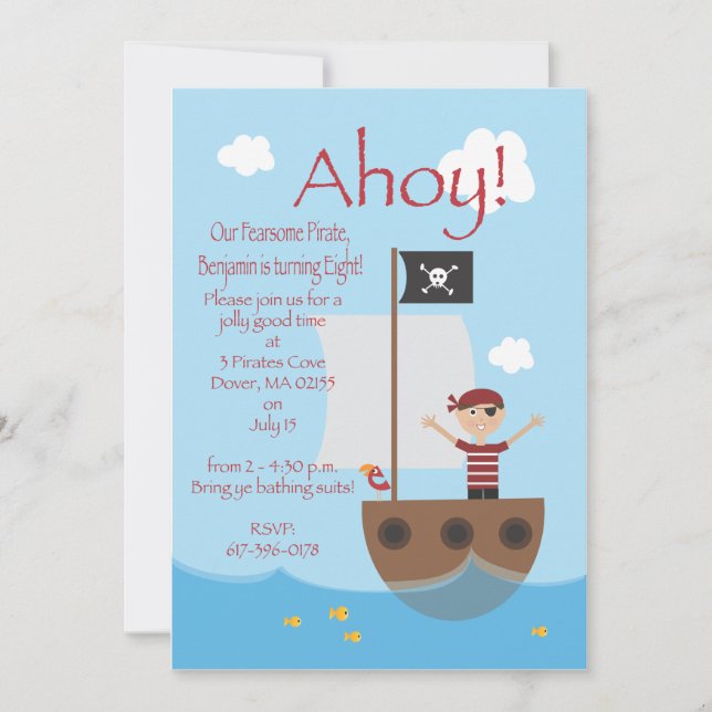 Carte Pirate Boy (Devant)