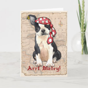 Carte Pirate de Boston Terrier