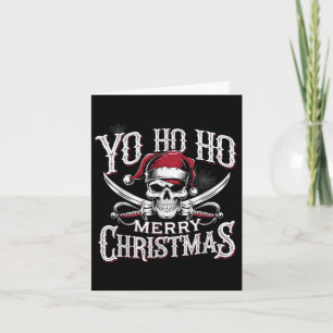 Carte Pirate de vacances Yo Ho Joyeux Noël Père Noël