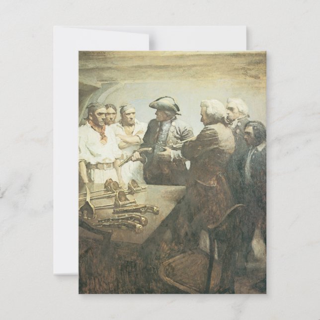 Carte Pirates Vintage, Préparation de Mutinerie par NC W (Devant)