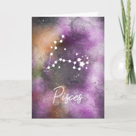 Carte Pisces Constellation Zodiaque Purple Galaxie