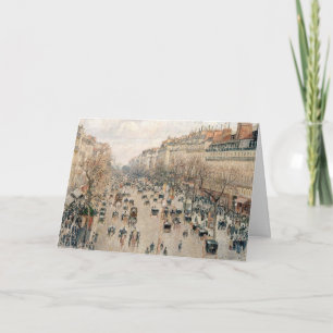 Carte Pissarro - Boulevard Montmartre, Soleil après-midi
