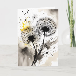 Carte Pissenlit - Fleurs à l'aquarelle