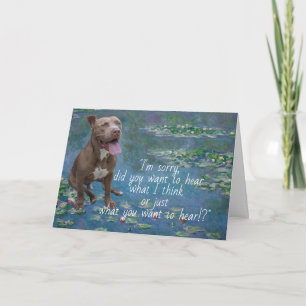 Carte Pit Bull Drôle