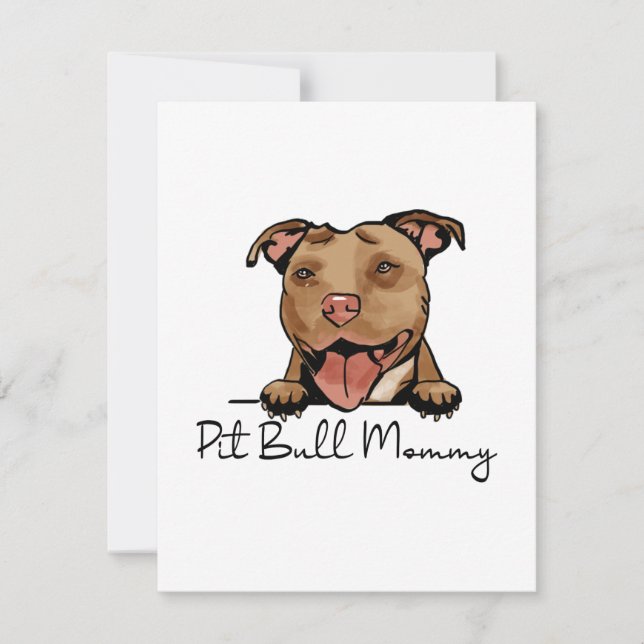 Carte Pit Bull Terrier maman (Devant)