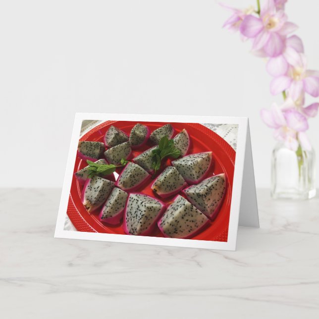 Carte Pitaya tranchée - Fruit du dragon (Orchidée)