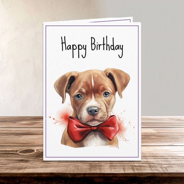 Carte Pitbull Pit Bull Chien Chien Chien Chien Anniversa (Créateur téléchargé)