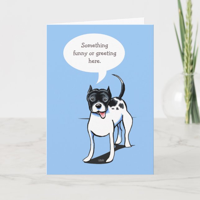 Carte PitBull Staffordshire prononce votre salutation pe (Devant)