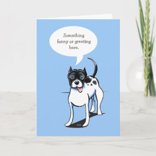 Carte PitBull Staffordshire prononce votre salutation pe