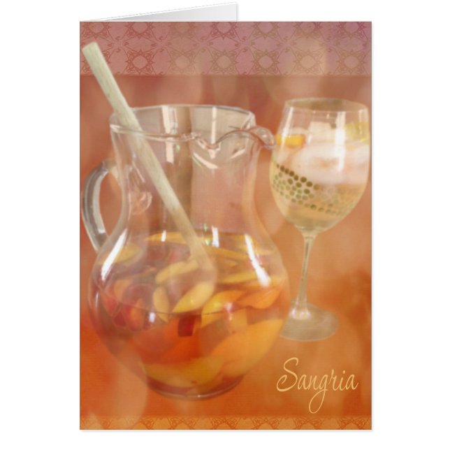 Carte Pitcher de Peach Sangria (Devant)