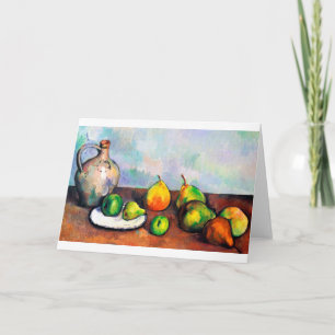 Carte Pitcher et Fruit, Paul Cezanne