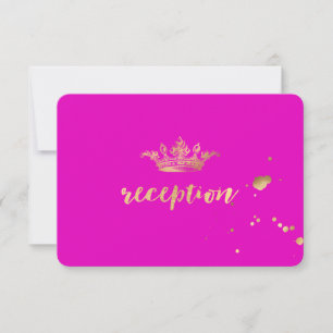 Carte PixDezines fausse couronne princesse or réception