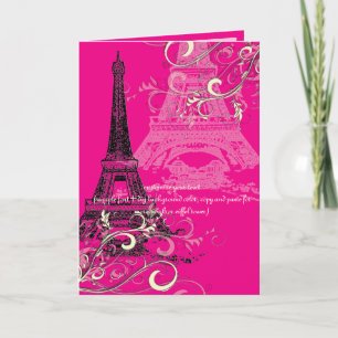 Carte PixDezines LA TOUR EIFFEL/DIY BACKGROUND