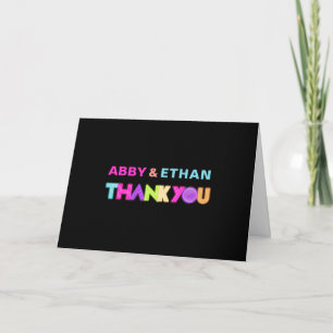 Carte PixDezines Neon Lights B'nai Mitzvah Merci Car