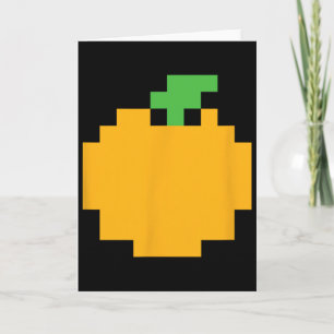 Carte Pixel Orange Jeu Vidéo Années 80 Halloween Facile 