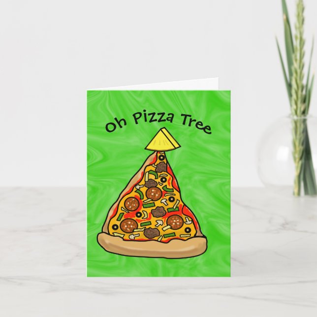 Carte Pizza Christmas Tree Card (Devant)