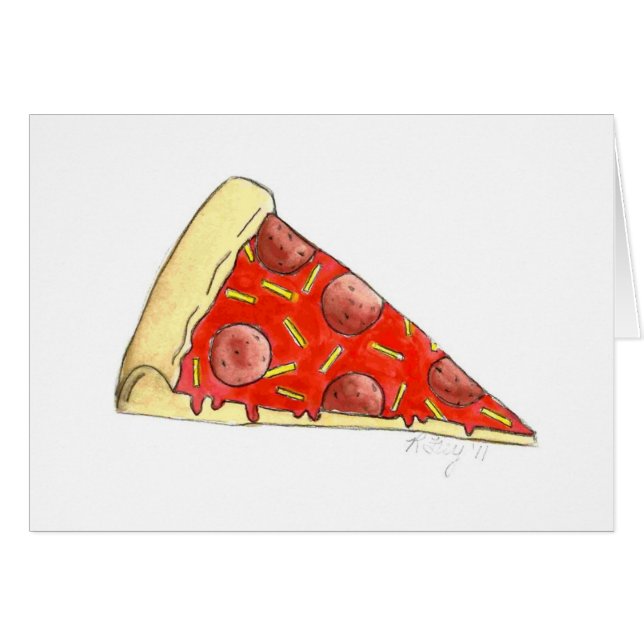 Carte Pizza Pepperoni New York City (Devant horizontal)