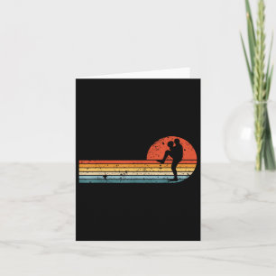 Carte Pla De Baseball Vintage Retro Sunset