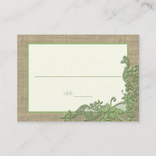 Carte Place Design en dentelle de style vintage