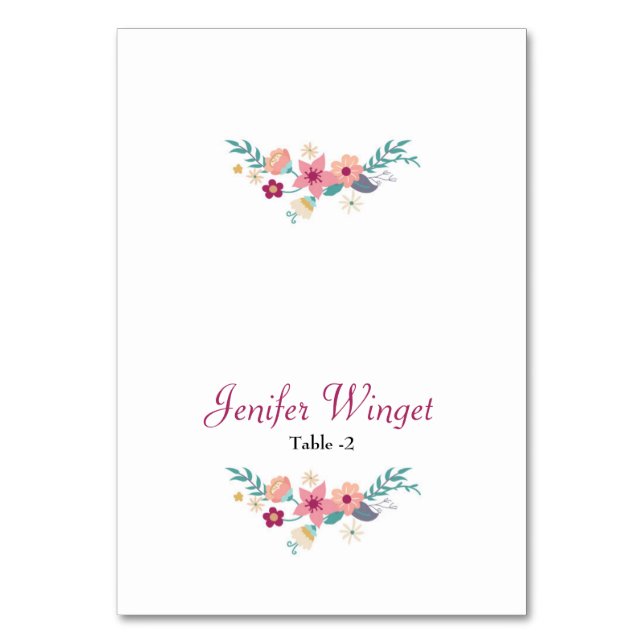 Carte Place Floral Mariage (Par défaut)