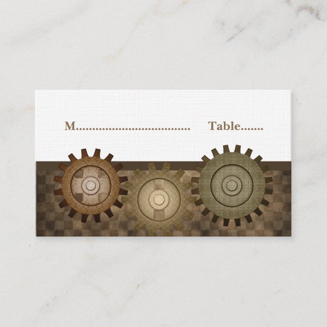 Carte Place Gears Steampunk, Brown (Devant)