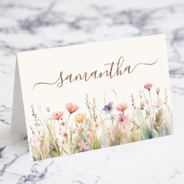 Carte Place individuelle pour Fleur sauvage de pra