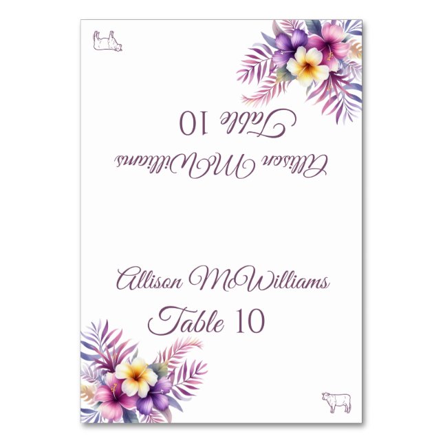 Carte Place mariage-Aquarelle Île Romance-Viande (Par défaut)