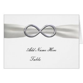 Carte Place Mariage blanc Silver Infinity