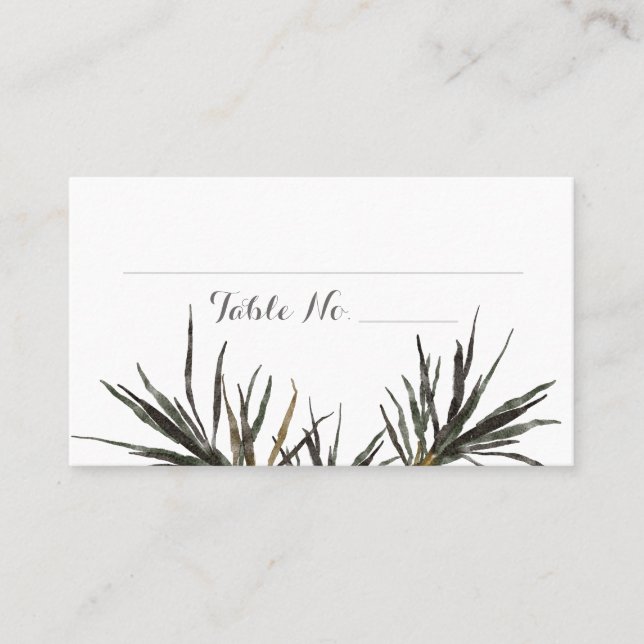 Carte Place Plat Feuille Tropical Mariage Palm Tre (Devant)