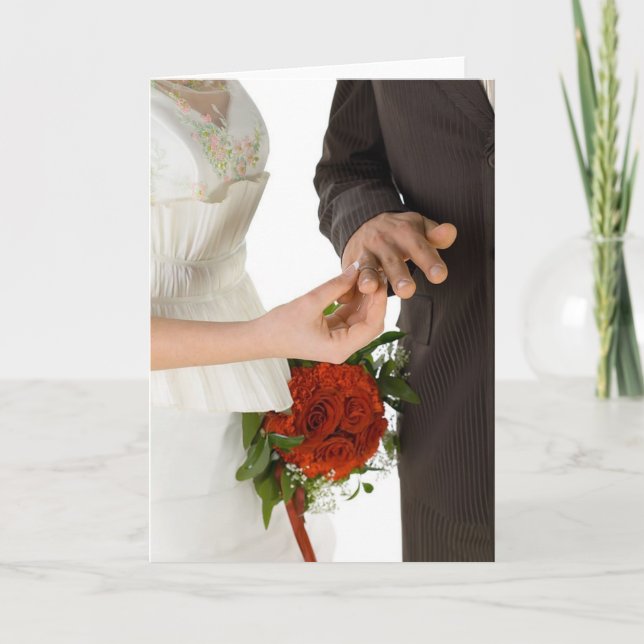 Carte Placer l'anneau sur le doigt (Devant)