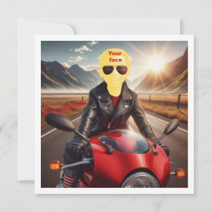 Carte Placez mon visage dans la photo, enfant conduite m