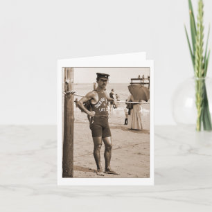 Carte Plage 1905 de Brighton de maître nageur