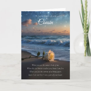 Carte Plage de Cousin Sympathy et spiritualité Rose