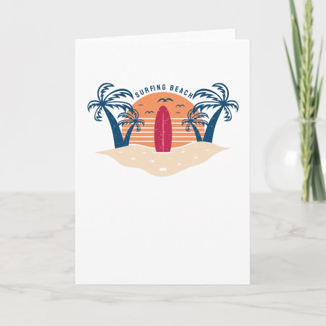 Carte Plage de surf (Devant)
