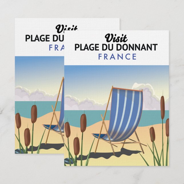 Carte Plage du Donnant France (Devant / Derrière)