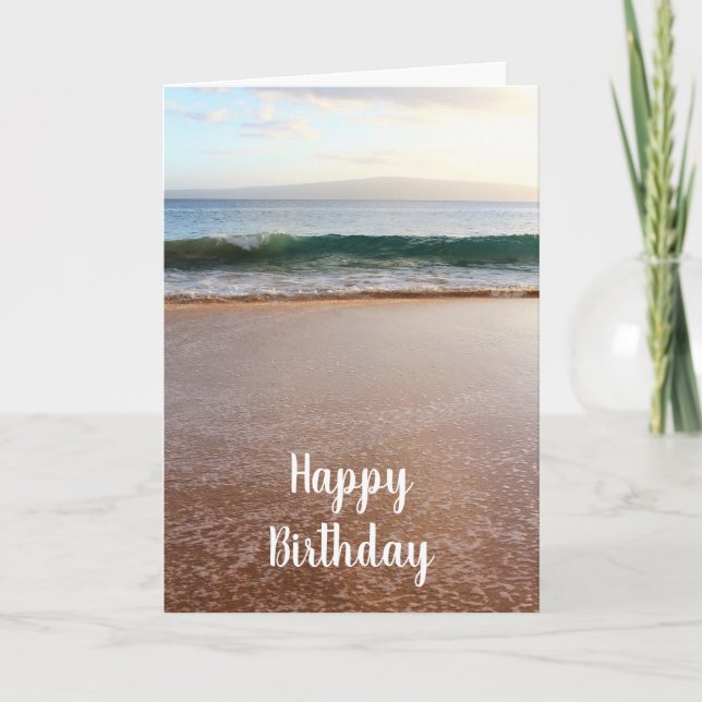 Carte Plage et vagues de Maui pour l'anniversaire (Devant)